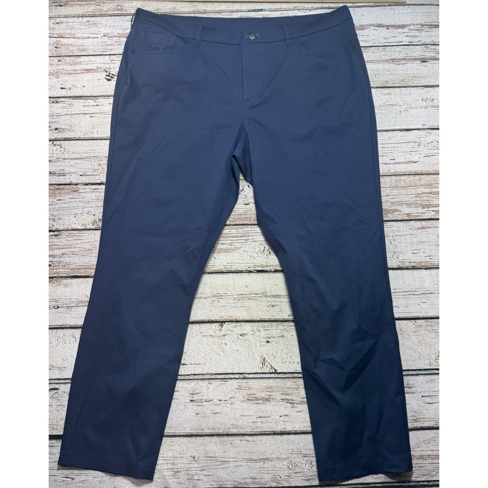 Public Rec Pants 42x32 (42x30) Blue Workday Chino Stretch Performance Travel